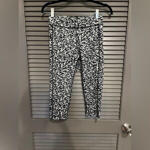 Under Armour Black and White Leggings with Abstract Print